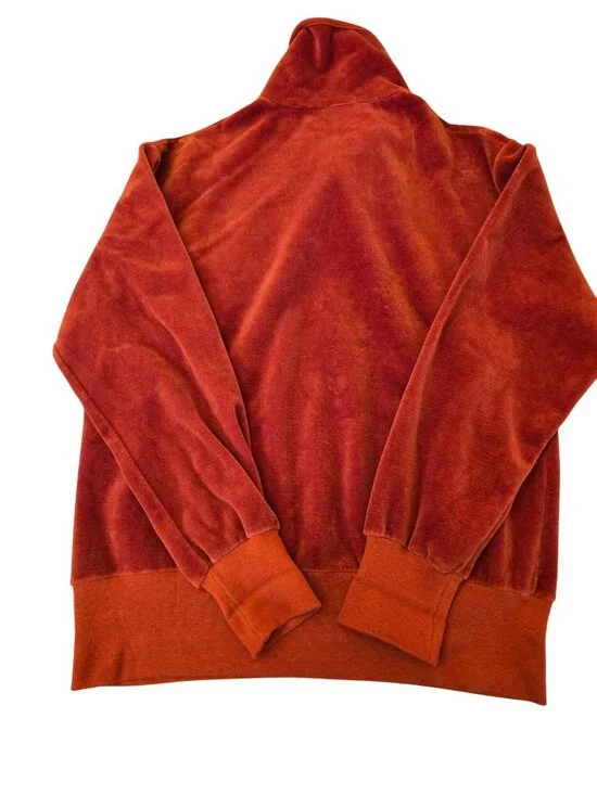 Vintage Sears JR Bazaar Rust Velour Pullover Sweatshirt - Picture 2 of 8